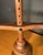 Brown Vintage Mid-Century Modern Scandinavian Adjustable Wooden Candle Holders Brass Inserts- A Pair For Sale - Image 8 of 12