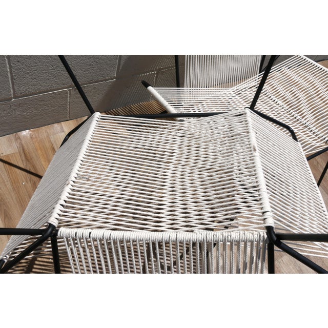 Vintage Pair of Iron and Rope Lounge Chairs | Mid Century Modern Sculptural Accent Chairs For Sale - Image 18 of 18