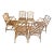 Italian Vintage Rattan Chippendale Style Dining Chairs, Set of 6 After Dal Vera For Sale