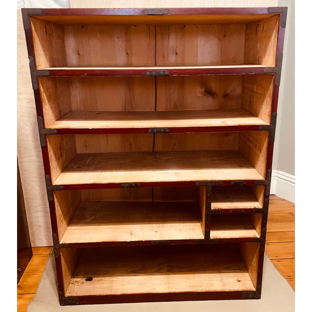 This piece is a classic Japanese Isho-Tansu (clothing chest), likely dating from the late Meiji era (1868–1912) to the...