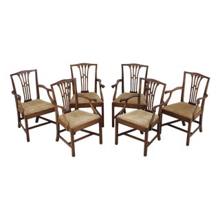 Set of 6 Biggs Mahogany Armchairs For Sale