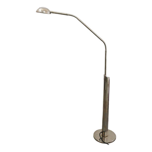 Yon Floor Lamp in Nickel by Florian Schulz, 1990s For Sale