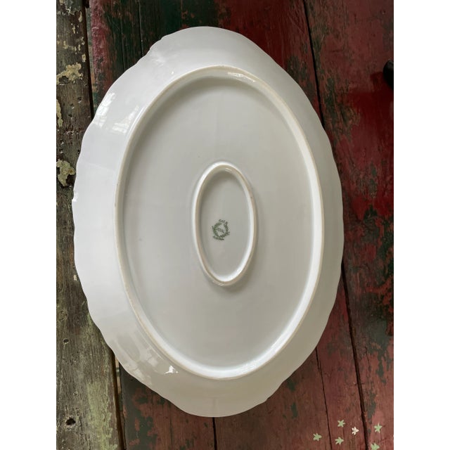 Antique 1919, O&eo Royal Austrian Ranson 3-Pc. Oval Vegetable Serving Bowl & Lid, For Sale - Image 4 of 12