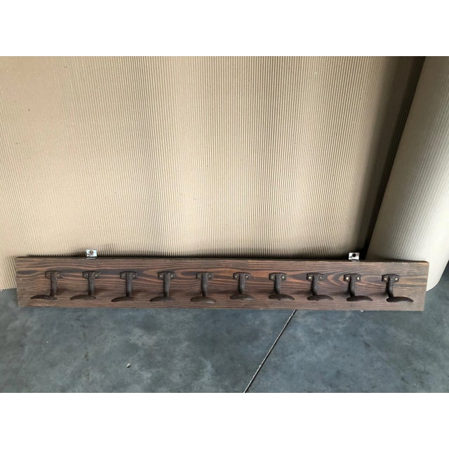 Workshop Coat Rack with 10 Hooks For Sale - Image 5 of 5