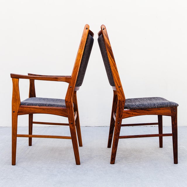 1970s Danish Mid Century Modern Rosewood Dining Chairs by Spottrup - Set of 8 For Sale - Image 10 of 12
