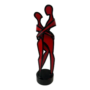 Red Metal Figurative Sculpture