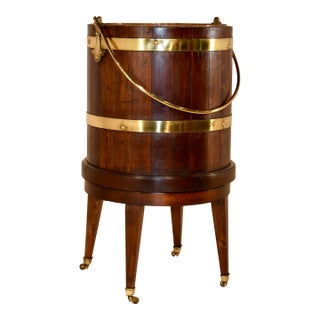 19th Century Strapped Mahogany Planter/Wine Cooler For Sale
