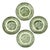 Farmhouse Chic Currier & Ives Green Transferware Plates, S/4 For Sale