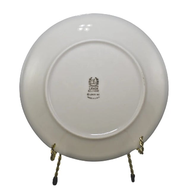 Lenox Late 19th Century Lenox Solitaire Bread/Dessert Plates- Set of 9 For Sale - Image 4 of 6