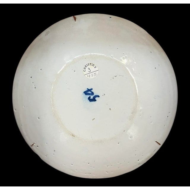 Mid 18th Century Dutch Porcelain Blue & White Wedding Plate With Hg Monogram and Dated 1725 For Sale - Image 5 of 9