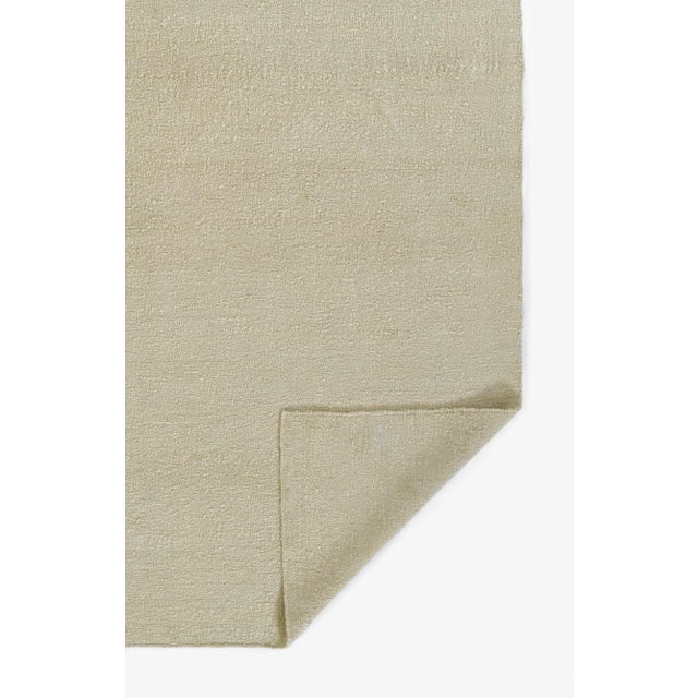 Coastal Pure Salt Koukila Ivory Hand Woven Linen Area Rug, 6'3" X 9' For Sale - Image 3 of 9