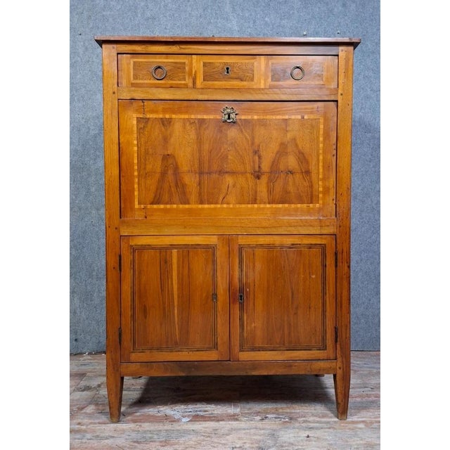 Late 18th Century Louis XVI Provincial Marquetry Secretary Desk For Sale - Image 11 of 11