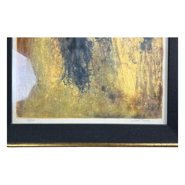 Vintage Hoi Lebadang Large Abstract Lithograph Pencil Signed For Sale - Image 4 of 12