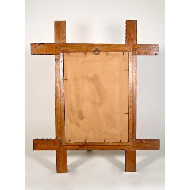 Hand-Carved Tramp Art Wall Mirror, Austria, 1870s For Sale - Image 17 of 18