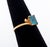 Vintage 10k Yellow Gold & Blue Topaz Ring For Sale - Image 4 of 8