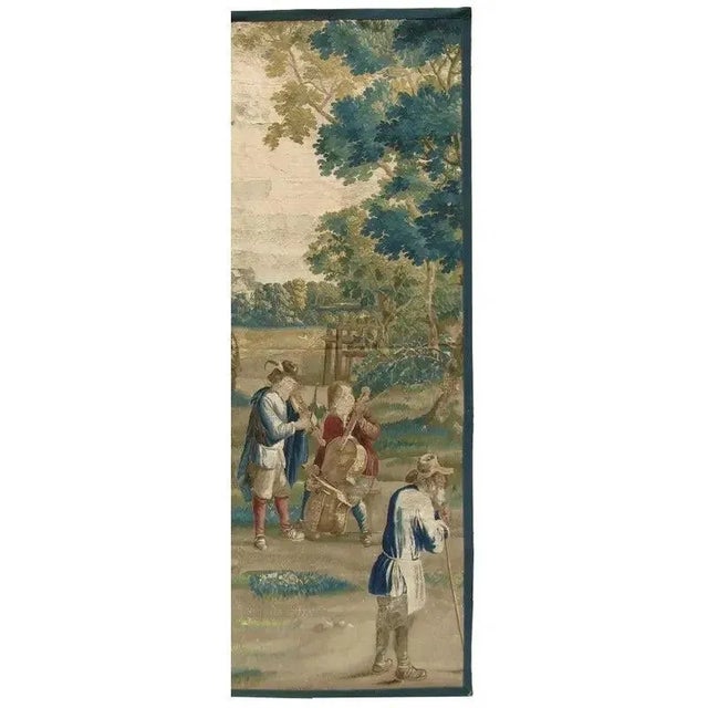 Tan Antique 1800 French Tapestry For Sale - Image 8 of 9