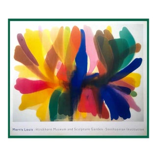 Sale 80s Vintage Original Morris Louis Exhibition Lithograph Poster Smithsonian Museum For Sale