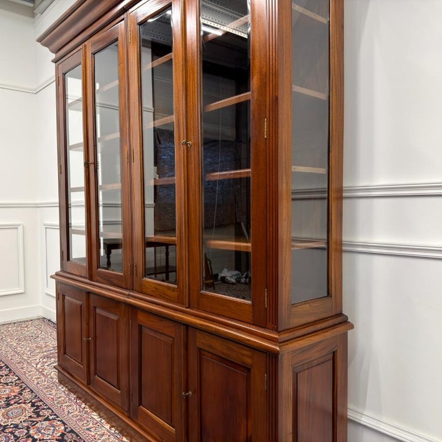 English Bookcase with Glass Doors For Sale - Image 11 of 18