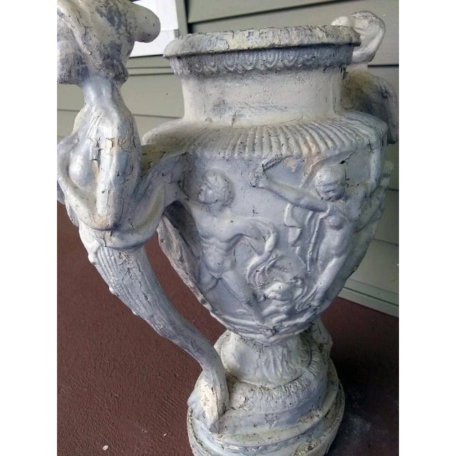 1970s Vintage Grecian Resin/Composite Urn/Planter (One Single Planter) For Sale - Image 5 of 11