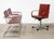 Set of three chairs made by the historic matteo grassi manufacturer, consisting of a swivel executive chair with armrests...