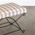 Panoplie Iron Loop Bench, Tan Gingham For Sale - Image 10 of 10
