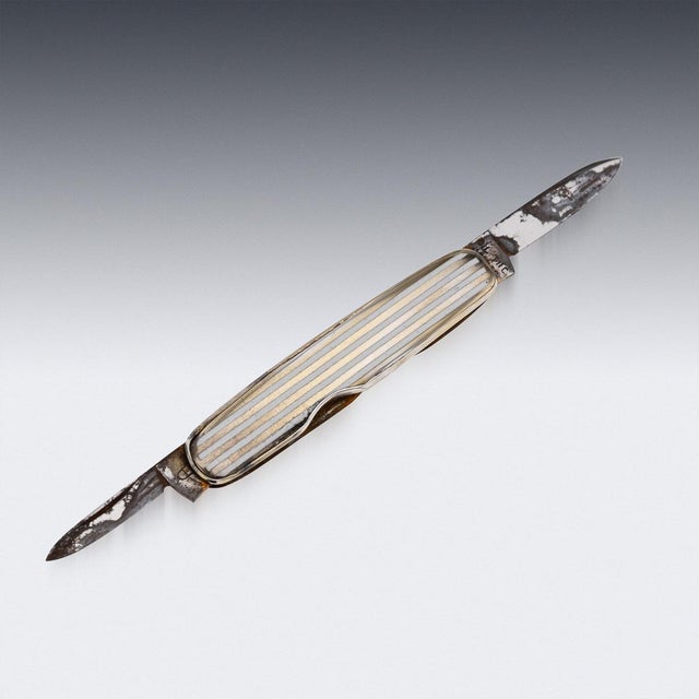 Antique English Silver and Enamel Desk Accessory Set, 1912, Set of 3 For Sale - Image 13 of 18