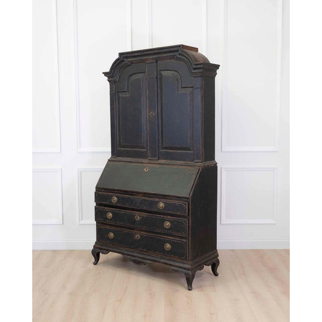 18th Century Black Scandinavian Bureau For Sale In Atlanta - Image 6 of 10