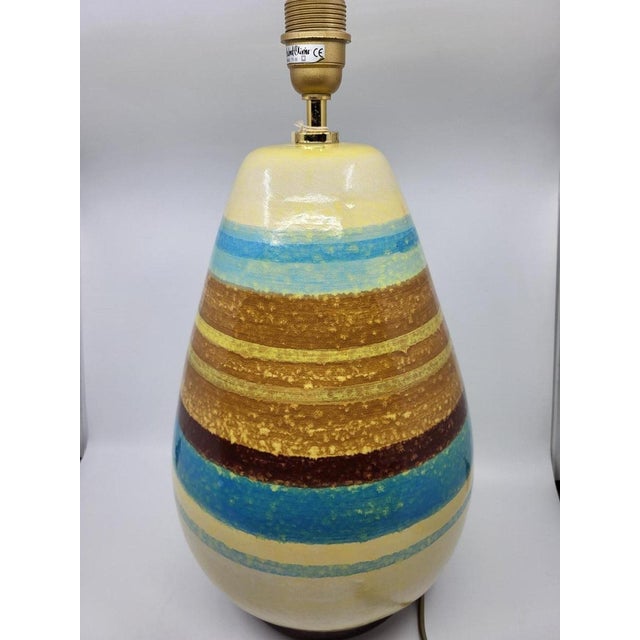 Ceramic Lamp with Côte d'Azur France Decor by Hubert Olivier, 1990s For Sale - Image 4 of 18