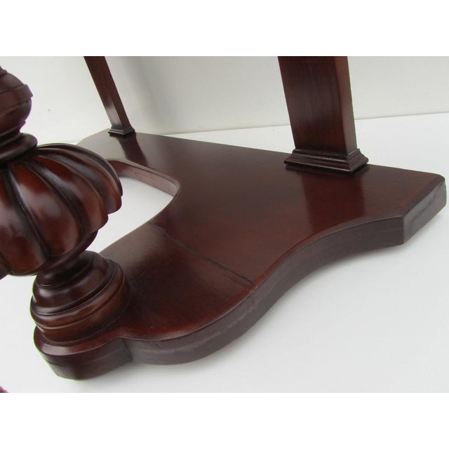 Mahogany Console Table with Leather Inlay Top and Drawer, 1870s For Sale - Image 10 of 16