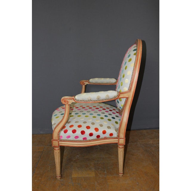 Louis XVI Medallion Armchairs, 1950s, Set of 2 For Sale - Image 8 of 12