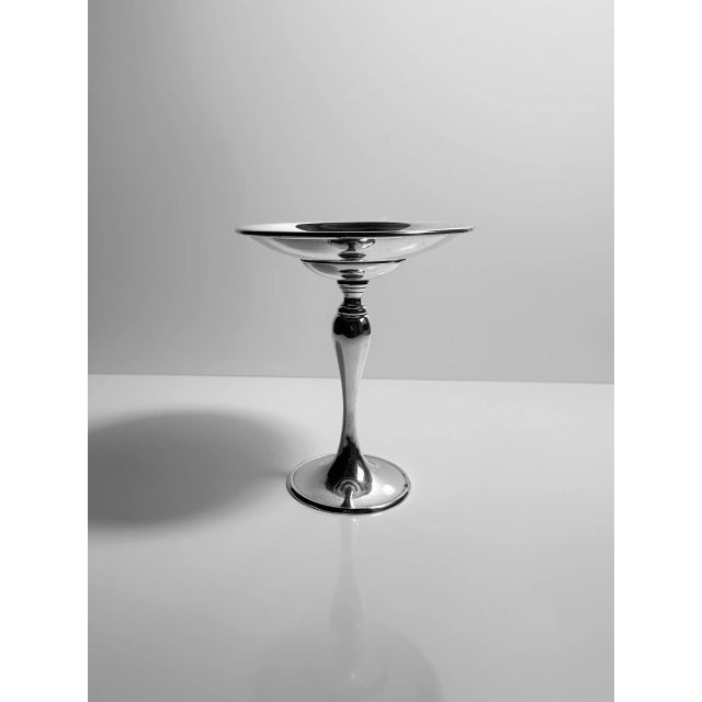 Heavy Silver-Plated Foot Bowl, 1980s For Sale - Image 9 of 9