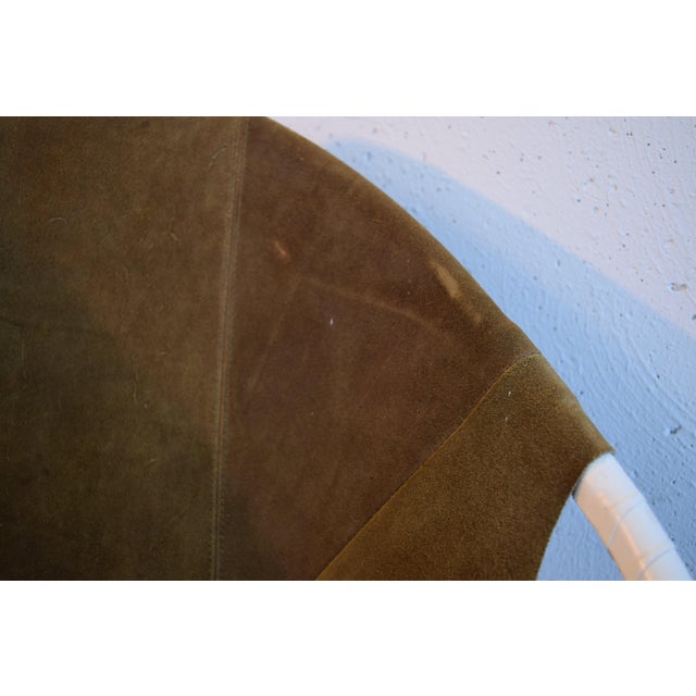 Balloon Chair in Suede attributed to Lusch & Co., 1970s For Sale - Image 6 of 10