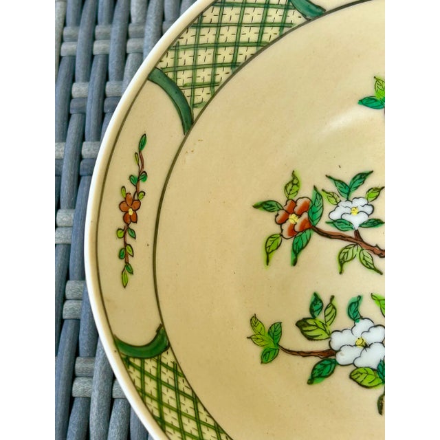 Ceramic Chinese Hand Painted Apple Blossom Bowl For Sale - Image 7 of 9