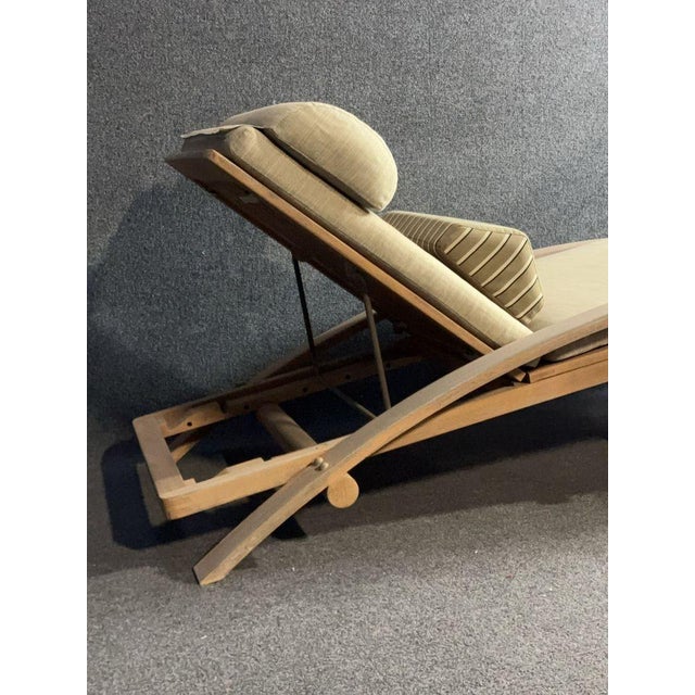 Wood Sundeck Stacking Adjustable Chaise, Designed by John Munford. For Summit For Sale - Image 7 of 8