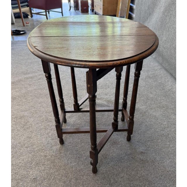 Early 1800’s English Oak Oak Drop Side Table For Sale - Image 11 of 14