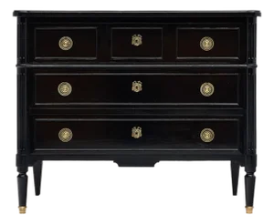 Chest of Drawers, Louis XVI Style, French Antique, Ebonized