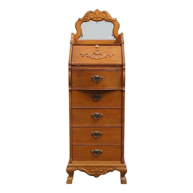 Lexington Furniture Victorian Sampler Quarter Sawn Oak 24" Lingerie Chest W. Vanity Mirror 391-3102 For Sale