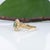 1Ct Demantoid Garnet Ring With Earth Mined Diamonds Halo: Solid 14k Gold, 6mm, Size 6.75 For Sale In Columbus - Image 6 of 9