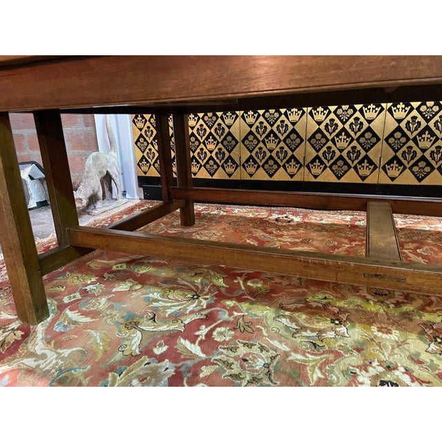 Oak Farmhouse Table For Sale - Image 6 of 8