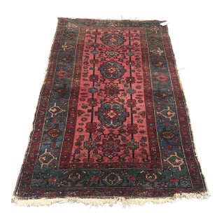 1910s Antique Hamedan Rug-5’11” X 3’5” For Sale