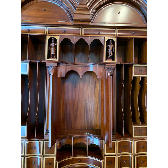 1990s Secretary Desk Armoire With Hand Carved Details For Sale In Atlanta - Image 6 of 10