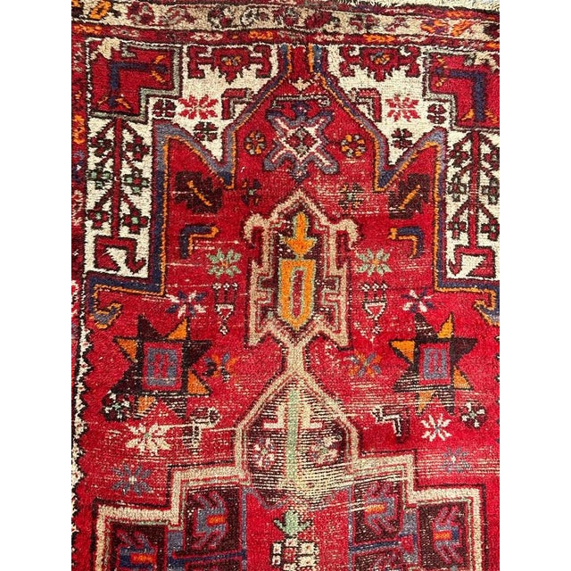 Rustic Vintage Distressed Rustic Hamadan Rug, 1950s For Sale - Image 3 of 18