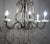 Metal and Murano Glass Six-Light Drop Chandelier, 1950s For Sale - Image 10 of 11