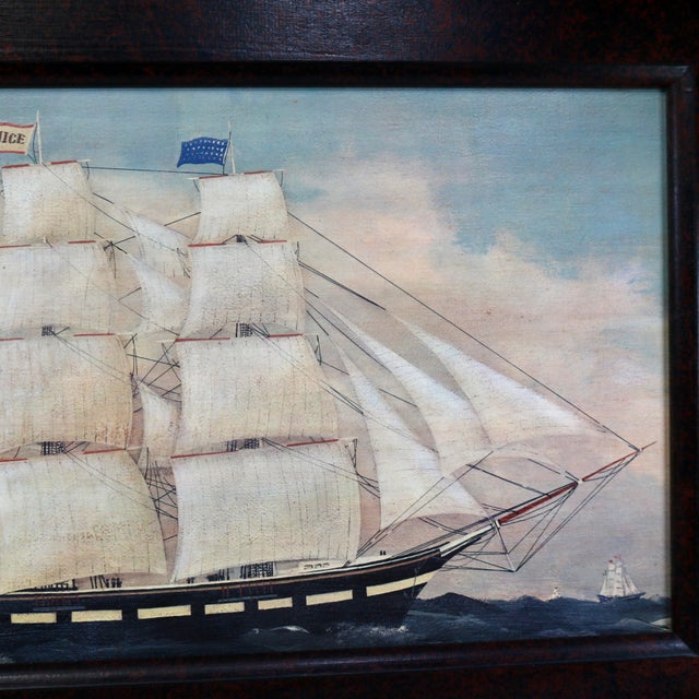 Timeless nautical folk-art print of a clipper ship. This piece of art is from The Workshops of David T Smith, which is...