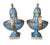 French Pair of Sèvres Style Celestial Blue Porcelain Urns. Early 20th Century, France. For Sale - Image 3 of 12
