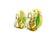 A glamorous pair of circa 1970 statement earrings featuring vivid oval green jade cabochons totaling approximately 10...