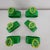 Lime Vintage Lacquered Hand-Painted Papier Mâche Lime Napkin Rings, Set of 6 For Sale - Image 8 of 14