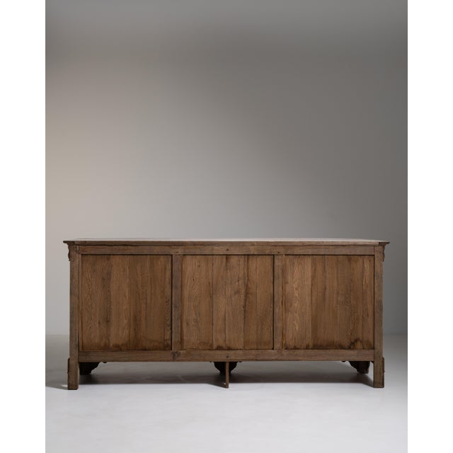 Mid 20th Century Louis Philippe Oak Buffet For Sale In Greensboro - Image 6 of 16