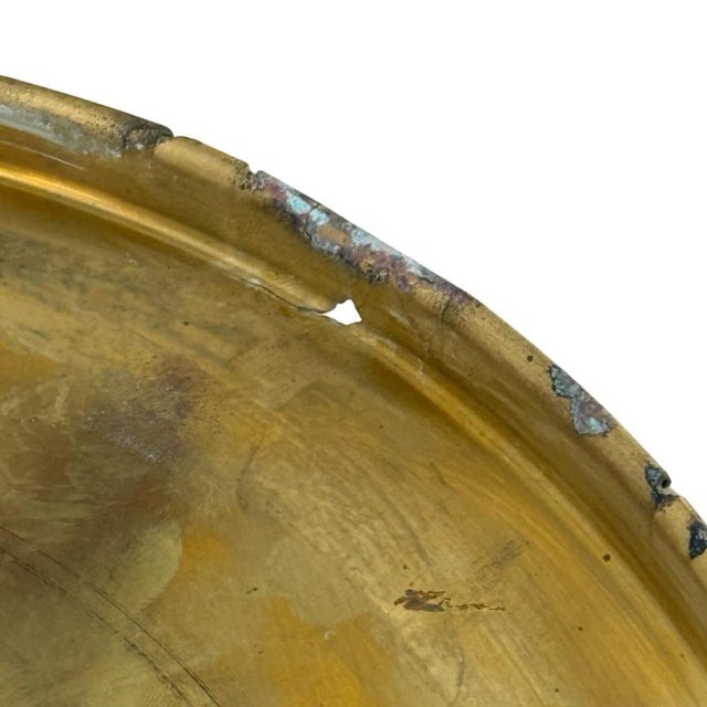 Metal Vintage Art Deco Italian Brass and Opaline Glass Ceiling-mounted Lamp from Deknudt Lustrerie For Sale - Image 7 of 9