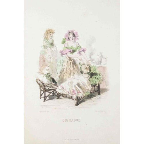 J. J. Grandville, Marshmallow, The Animated Flowers Vol. I, 1847, Lithograph For Sale
